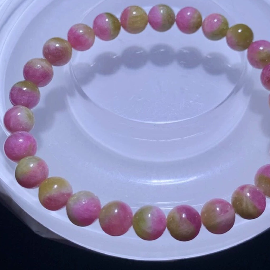 Genuine Natural Grade A Watermelon Tourmaline Bracelet Gifts For Her 6mm