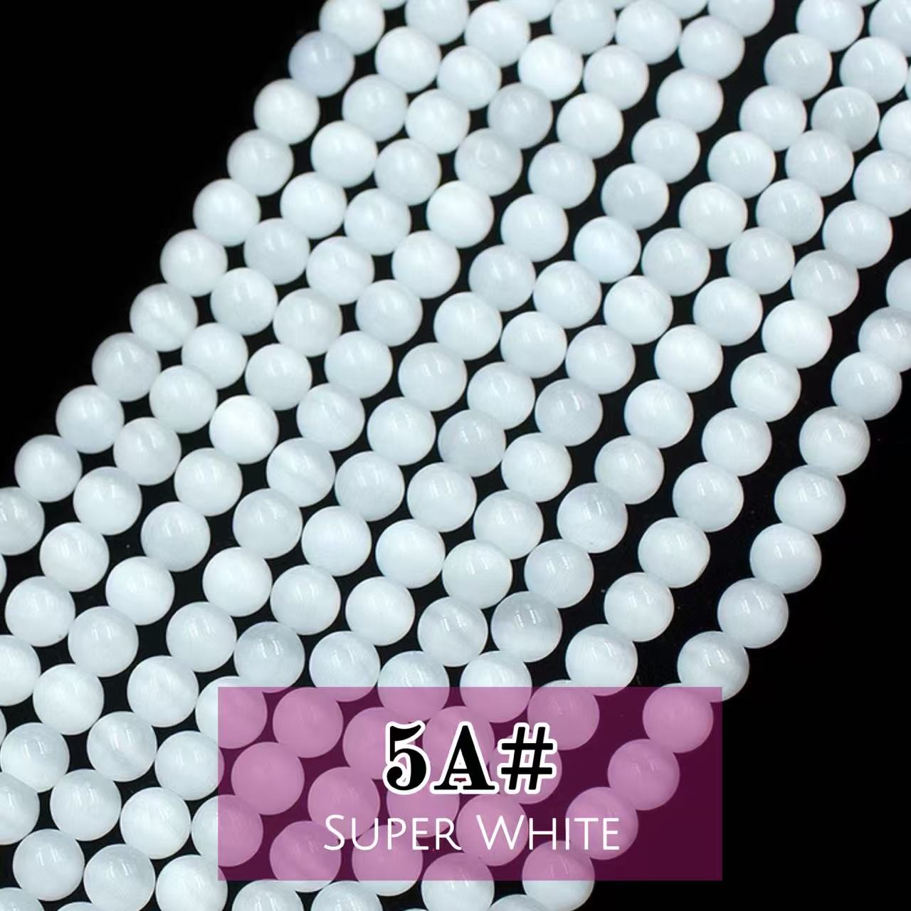 AAA Cat's Eye Round Beads 15" Strand 6mm