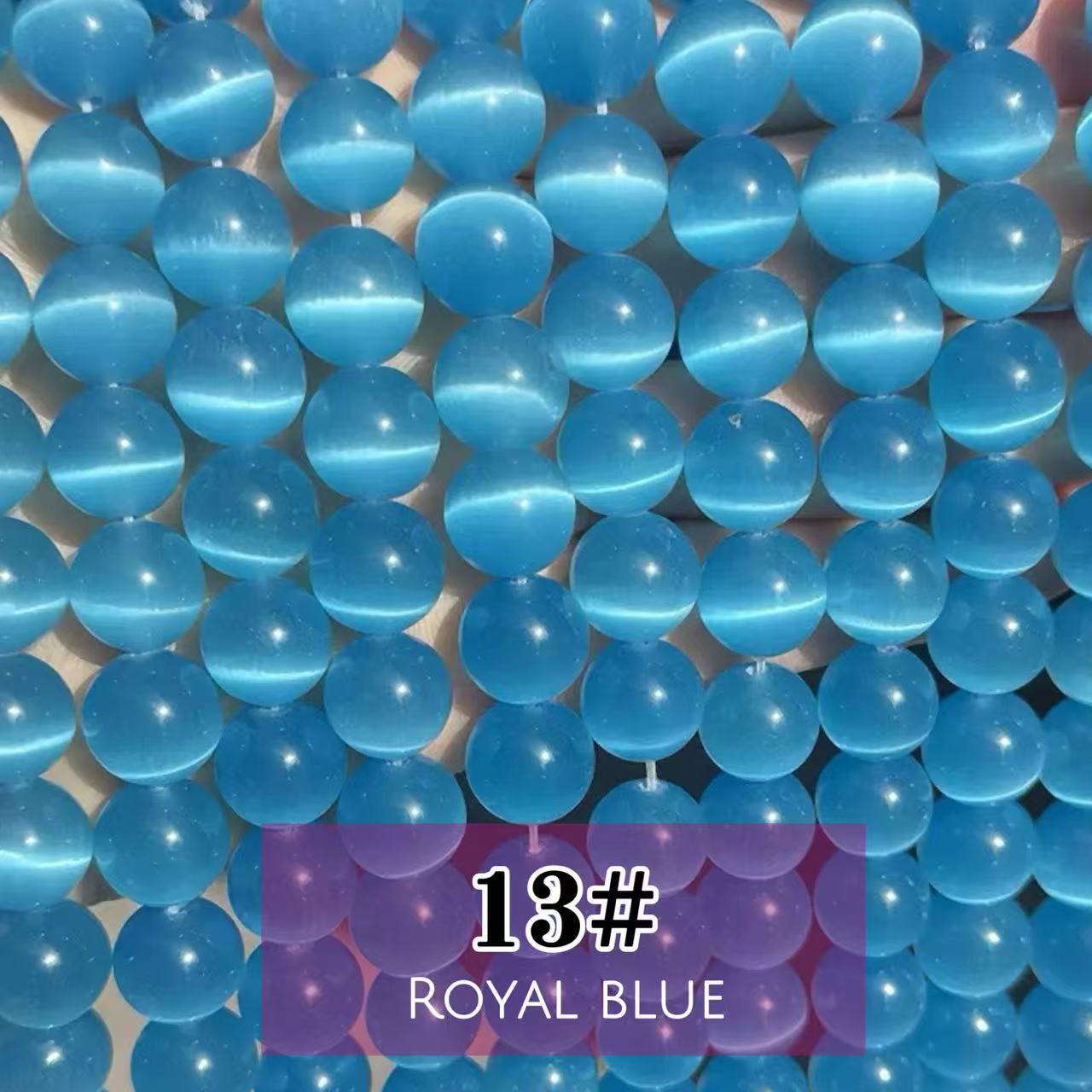 AAA Cat's Eye Round Beads 15" Strand 12mm