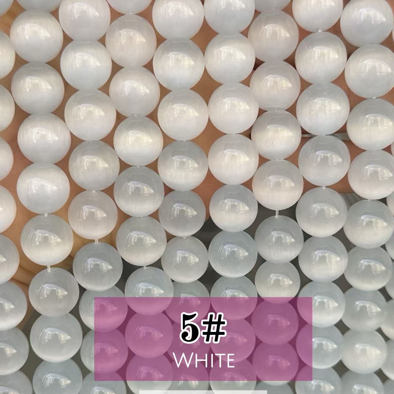 AAA Cat's Eye Round Beads 15" Strand 14mm