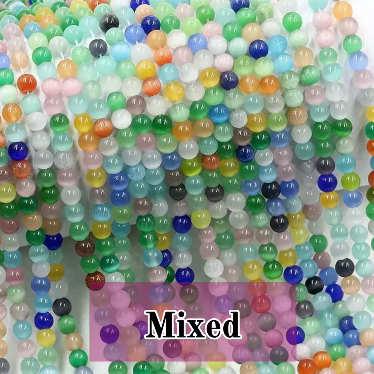 AAA Cat's Eye Round Beads 15" Strand 4mm