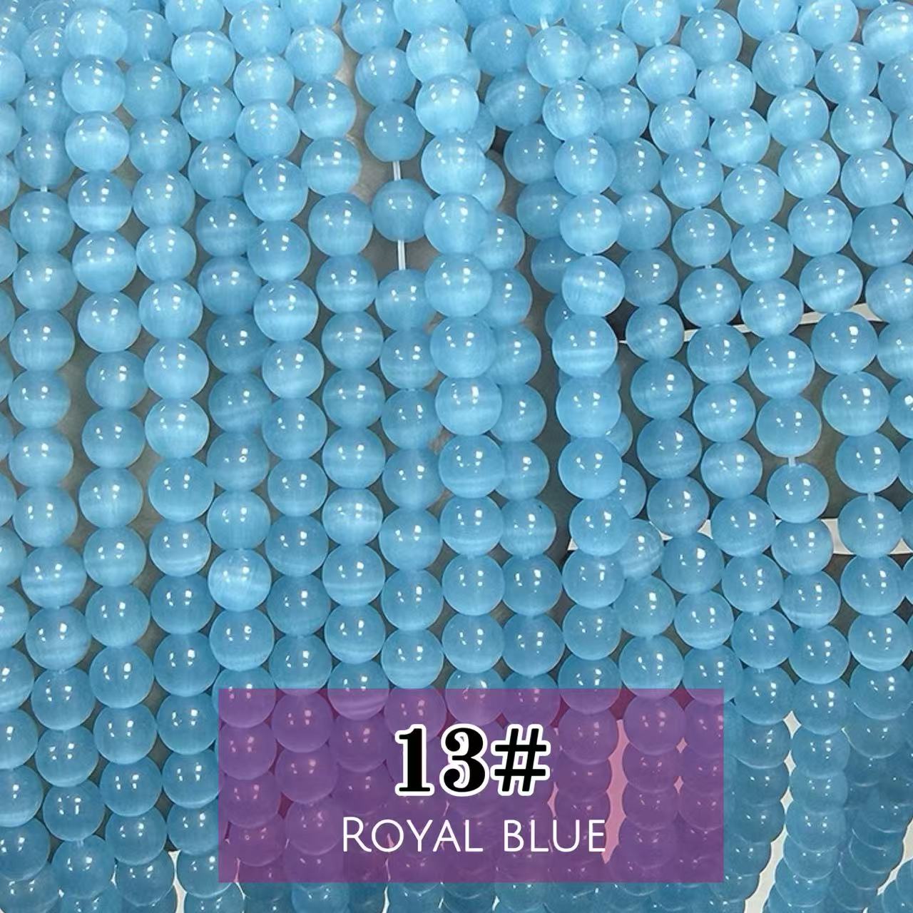 AAA Cat's Eye Round Beads 15" Strand 6mm